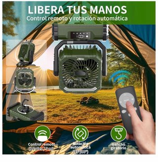 Ventilador Camping OUTACT LED 20000mAh Recargable