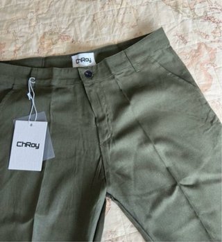 Pantaloni uomo in Lino Sartoriale Verde Oliva TG M