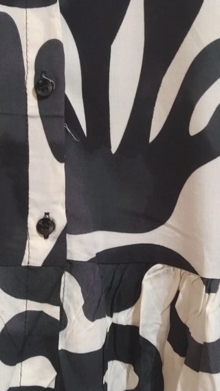 Vestido estampado blanco y negro