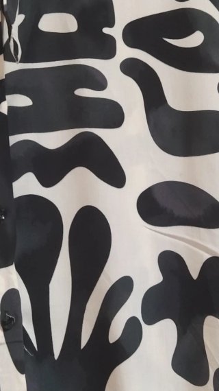 Vestido estampado blanco y negro