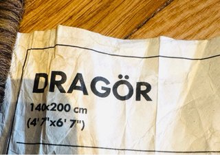 Alfombra IKEA DRÄGOR 1.40x2m Beige/Marrón