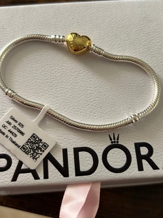 Pulsera Pandora 18cm Corazón Dorado