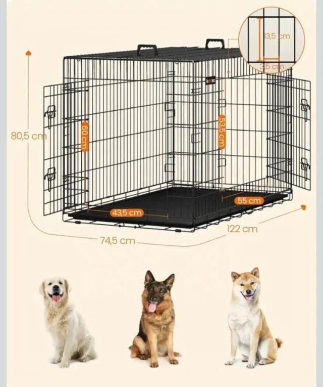 Feandrea - Jaula para perro plegable