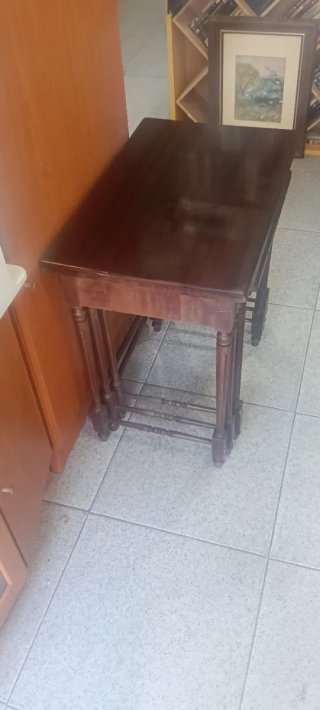 Juego 3 mesas nido madera