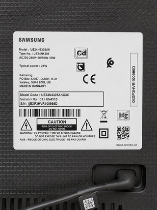 Televisión Samsung Negra