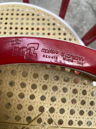 SEDIE VINTAGE DESIGN MOLTENI CONSONNI ROSSE