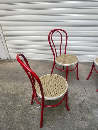 SEDIE VINTAGE DESIGN MOLTENI CONSONNI ROSSE
