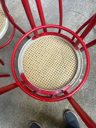 SEDIE VINTAGE DESIGN MOLTENI CONSONNI ROSSE