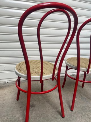 SEDIE VINTAGE DESIGN MOLTENI CONSONNI ROSSE