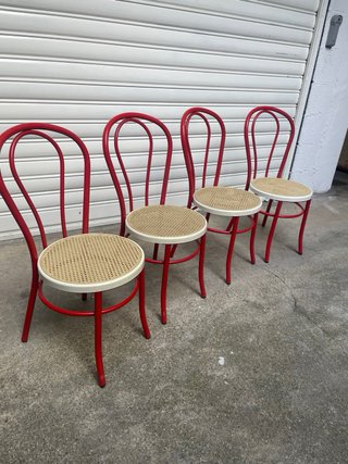 SEDIE VINTAGE DESIGN MOLTENI CONSONNI ROSSE