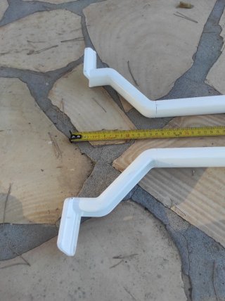 Set di bracci per tenda da sole in metallo bianco