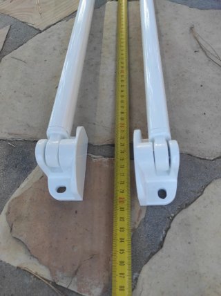 Set di bracci per tenda da sole in metallo bianco
