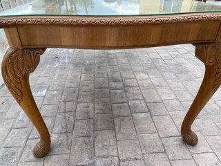 Conjunto Muebles Antiguos Madera y Cristal