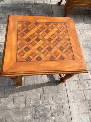 Conjunto Muebles Antiguos Madera y Cristal