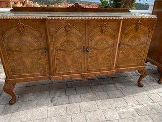 Conjunto Muebles Antiguos Madera y Cristal