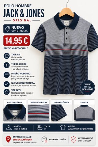 Polo Jack & Jones Talla M Nuevo