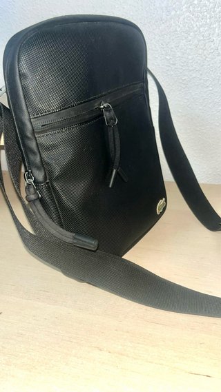 Bolso bandolera negro Lacoste