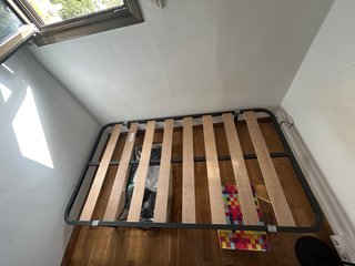 Estructura Cama Individual Metal y Madera