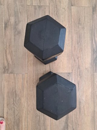 Mancuernas hexagonales 15 kg (par)