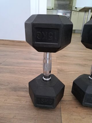 Mancuernas hexagonales 15 kg (par)