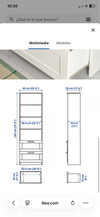 Estantería Brimnes Ikea Blanca