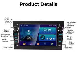 Radio Multimedia de coche 2Din para Opel Astra,