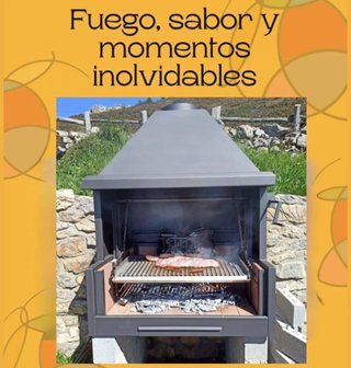 Barbacoa Parrilla Negra con Horno