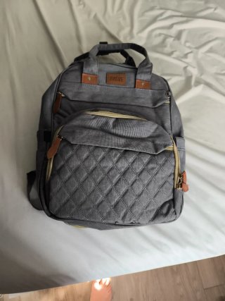 Mochila de maternidad gris
