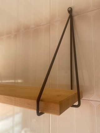 Estantería madera maciza y hierro negro