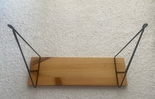 Estantería madera maciza y hierro negro