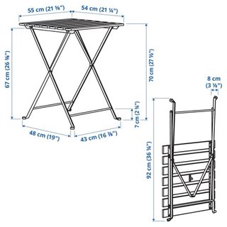 Mesa plegable jardín Ikea madera metal