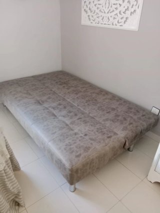 Sofá Cama Beige/Gris