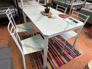 Mesa Comedor 110cm con 4 Sillas