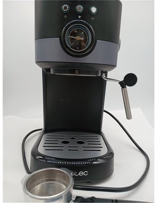 Cecotec Cafetera Express Power Espresso 20 Pecan Pro. 1100 W - Tecnología ForceAroma de 20bars - Vaporizador Orientable - Brazo Dob