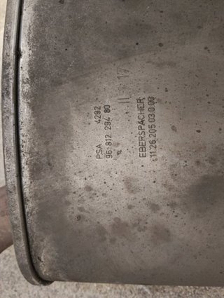 TUBO ESCAPE TRASERO PEUGEOT 508 BH01 9681229480