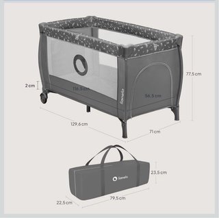 Cuna de viaje plegable