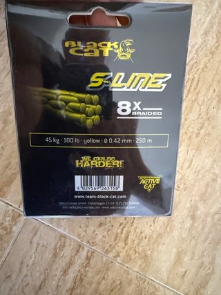 Hilo trenzado pesca Black Cat S-Line Ø0,42mm 250m