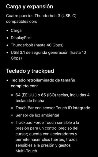 MacBook Pro 2017 Nunca usado