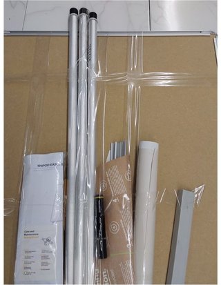 Bi-Office Pizarra Blanca con caballete de trípode basic - pizarra euro 70 x 100 cm - rotafolios con Marco Gris - con bandeja y clip