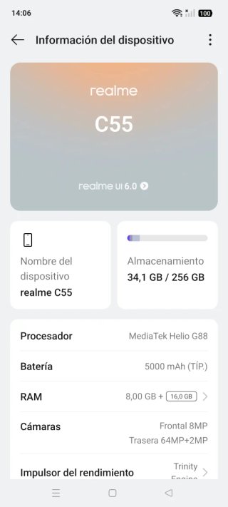 Realme C55 -- 24gb/256GB