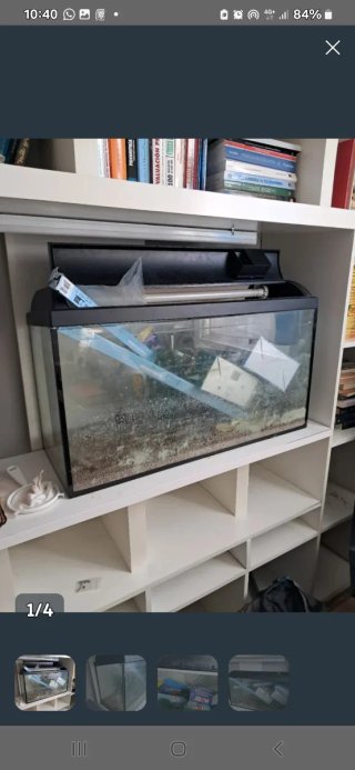 Acuario negro y transparente
