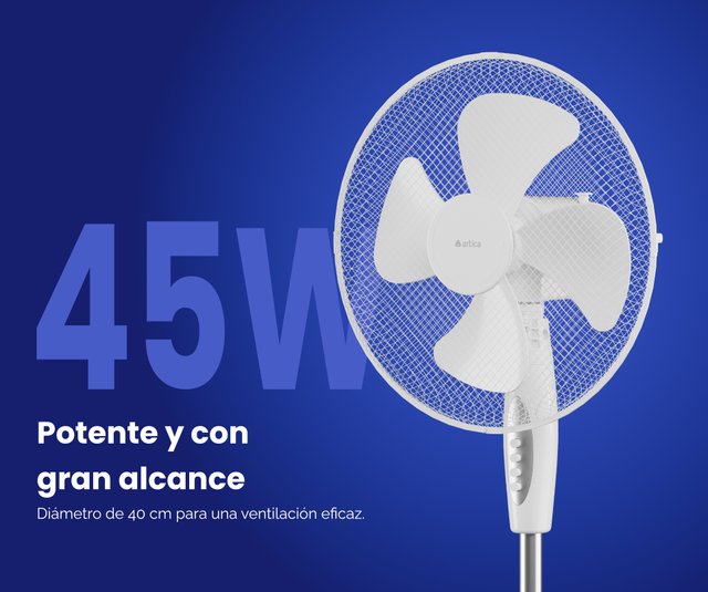 Ventilador de pie 40 cm / 45w NUEVO
