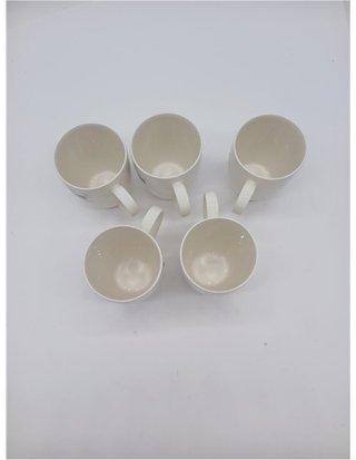 vivo by Villeroy & Boch Group Basic White Taza de café - Set de 5 piezas - 300 ml - Porcelana Premium - Blanco