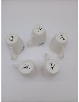 vivo by Villeroy & Boch Group Basic White Taza de café - Set de 5 piezas - 300 ml - Porcelana Premium - Blanco