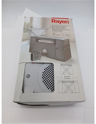 Rayen | Cubre Tendedero con Calefactor | Secado Rápido | Mínimo Consumo | Extensible | Enchufe | Gris | Medidas: 105-180x56x106