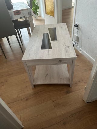 Mesa de centro madera y cristal