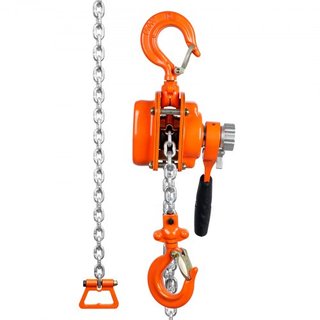 Paranco a Catena con Leva Manual, Capacità di 1/2 Tonnellata 499,5 kg 3,05m Come Along, Acciaio al Carbonio Zincato G80 con Freno a Doppia Leva Weston, Guida Automatica della Catena e Gancio Rotante...