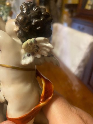 Statua putti in ceramica rudolstadt