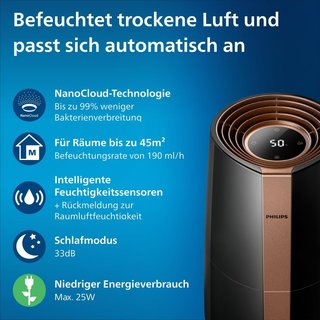 Humidificador Philips Serie 3000 HU3918/10