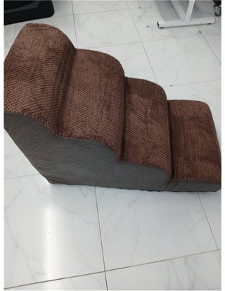 Escalera para Perros Pequeños - Escaleras para Mascotas de Espuma para Cama y sofá - Rampa para Gatos con Funda Lavable y Fondo An